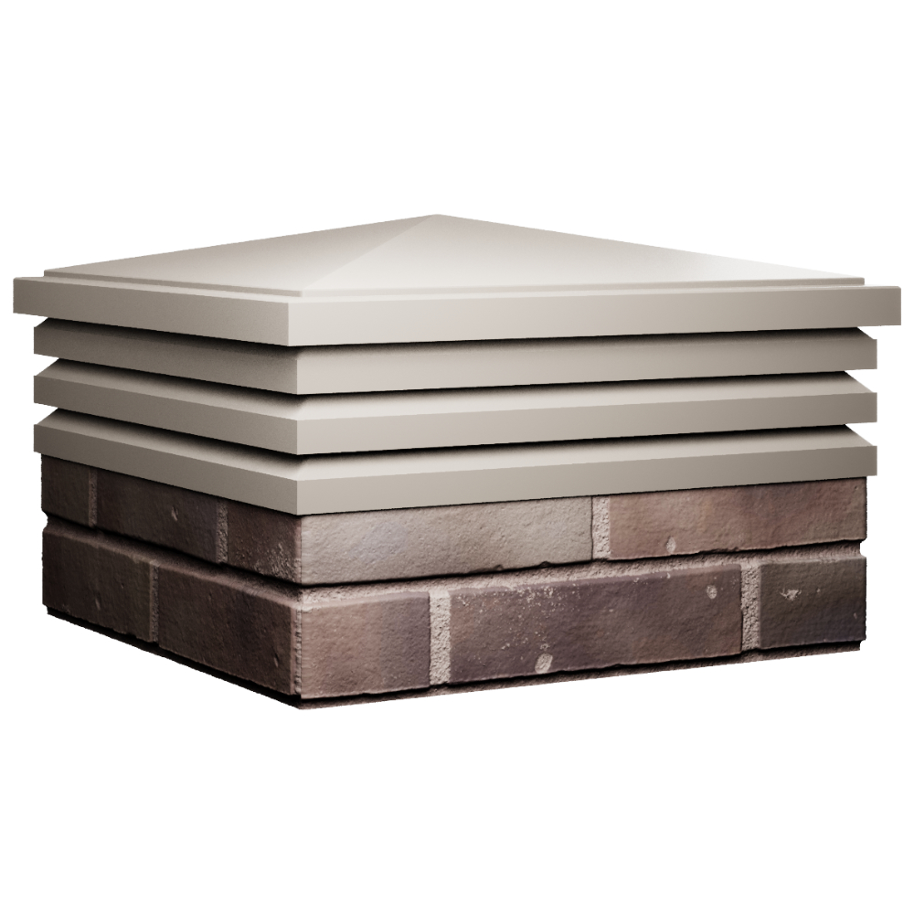 Колпак Zking Бона ХайТек Бежевый на столб 2х2 кирпича (513х513мм) в Зеленокумске фото