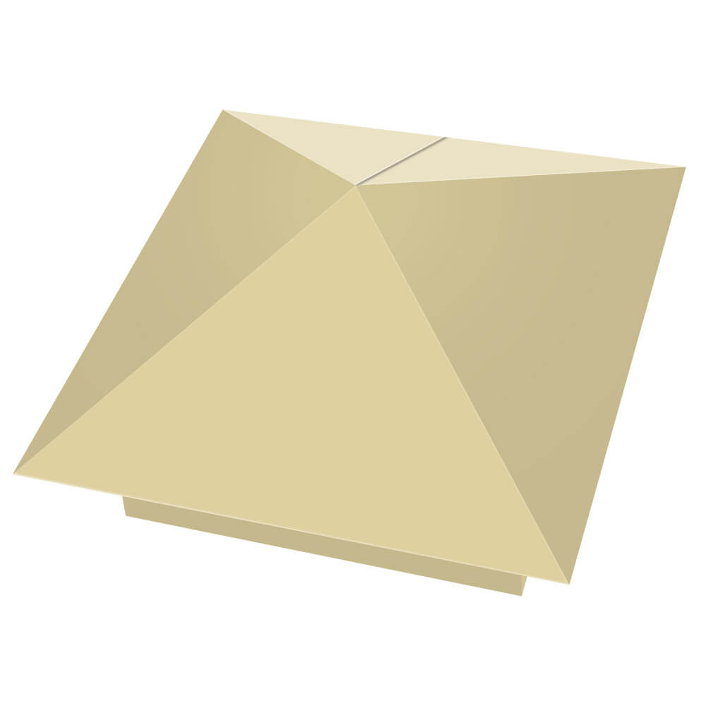 Колпак металлический 400х400мм RAL1014 Бежевый заборный Зеленокумск фото