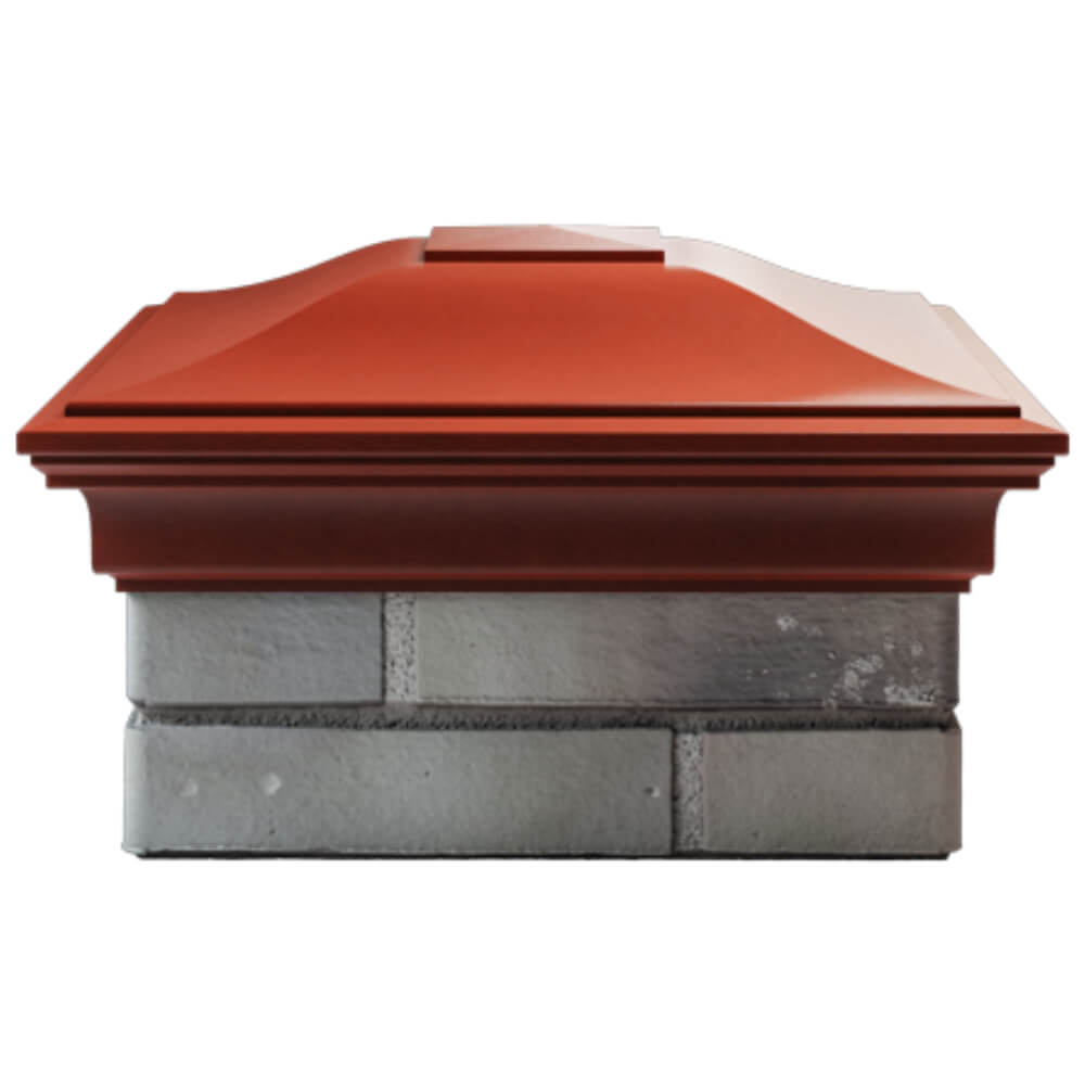 Колпак Zking Монблан Красный на столб 1.5х1.5 кирпича (385х385мм) Зеленокумск фото