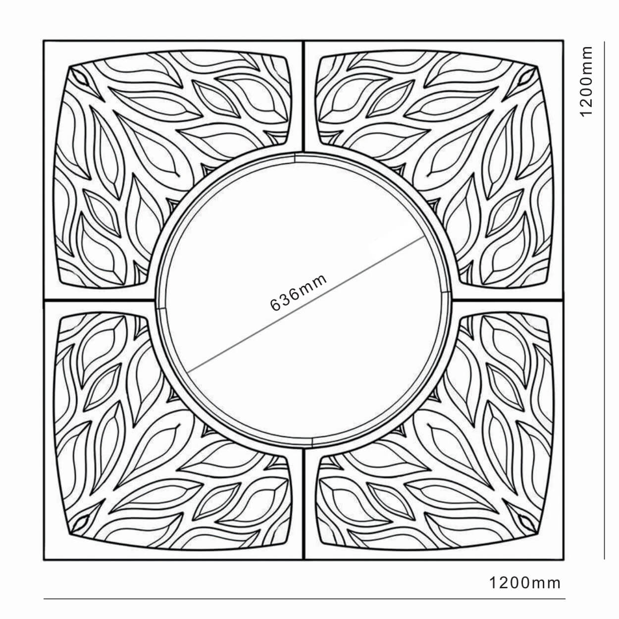 Приствольная решетка для дерева ZKING CRUST 1.2х1.2м Черная в Зеленокумске фото