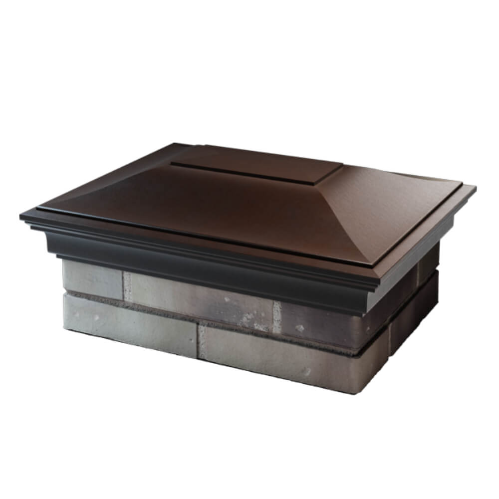 Колпак Zking Монблан Коричневый на столб 2х1.5 кирпича (515х385мм) в Зеленокумске фото