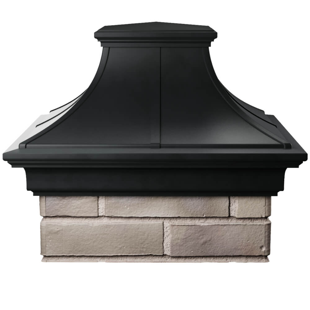 Колпак Zking Монблан Премиум Черный на столб 1.5х1.5 кирпича (385х385мм) Зеленокумск фото