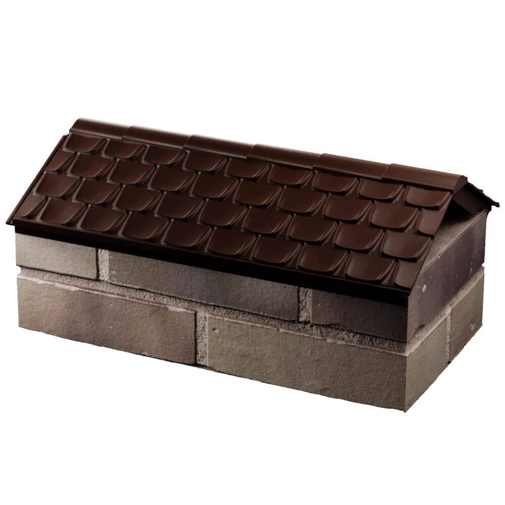 Парапет Zking Эльбрус Коричневый с посадкой на 1 кирпич (255мм) в Зеленокумске фото