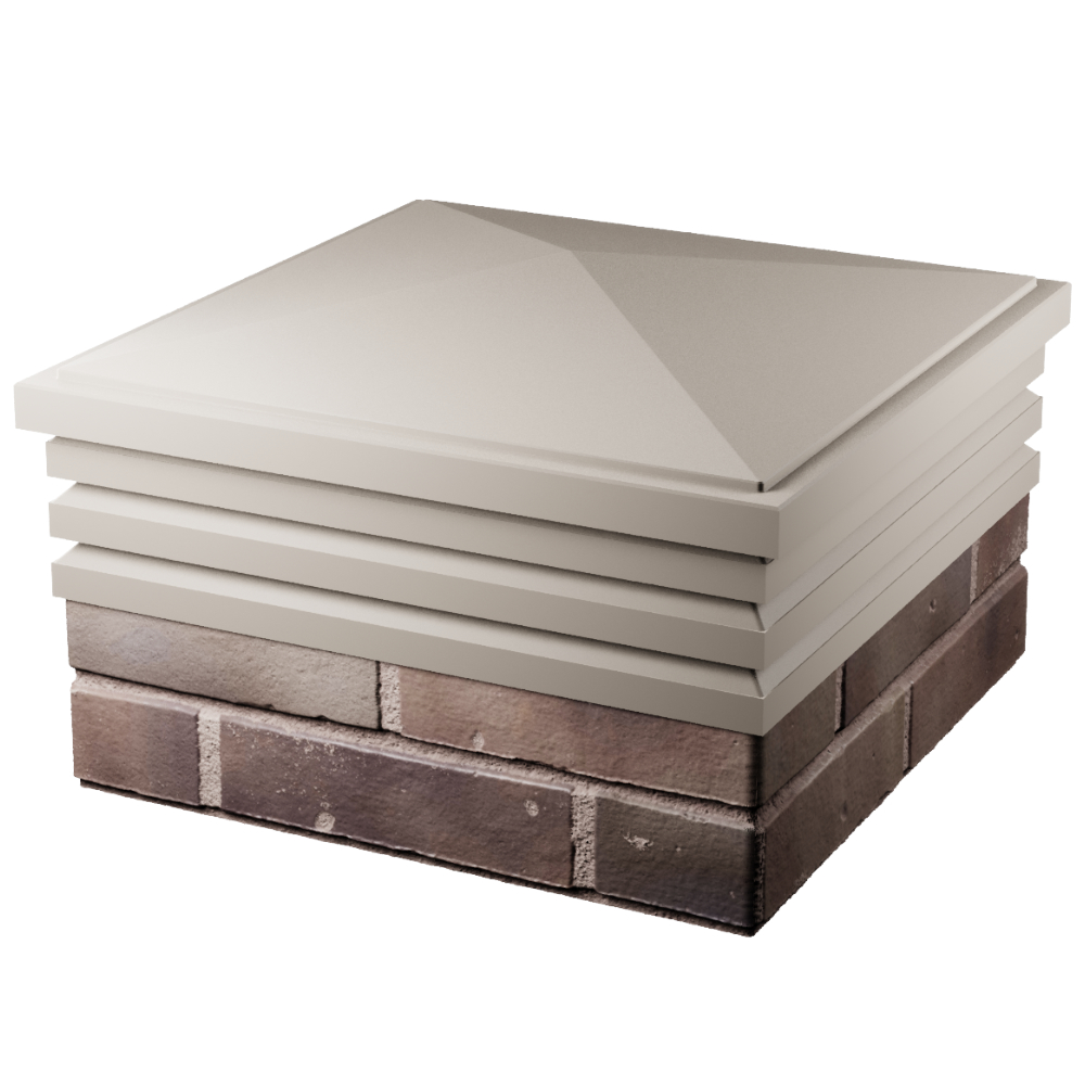 Колпак Zking Бона ХайТек Бежевый на столб 2х2 кирпича (513х513мм) в Зеленокумске фото