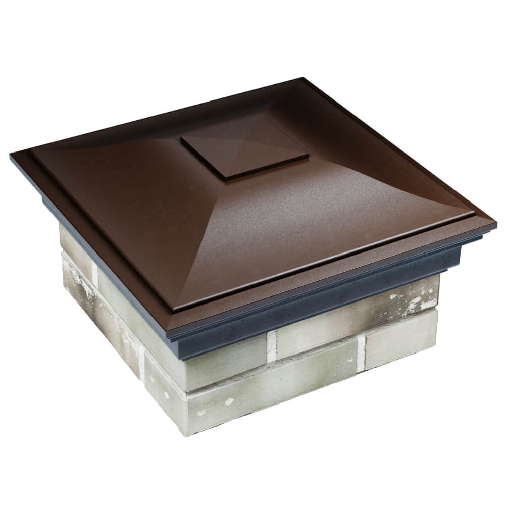 Колпак Zking Монблан Коричневый на столб 1.5х1.5 кирпича (385х385мм) в Зеленокумске фото