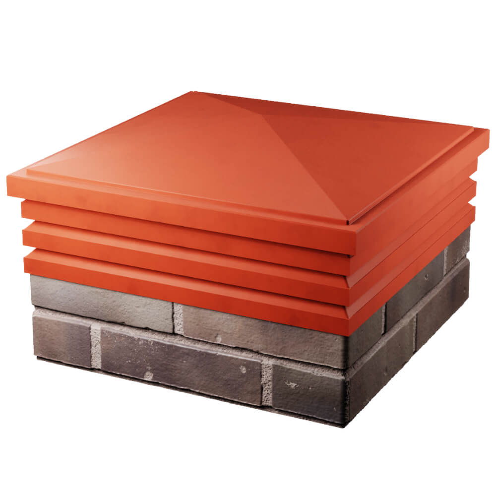 Колпак Zking Бона ХайТек Красный на столб 2х2 кирпича (513х513мм) в Зеленокумске фото