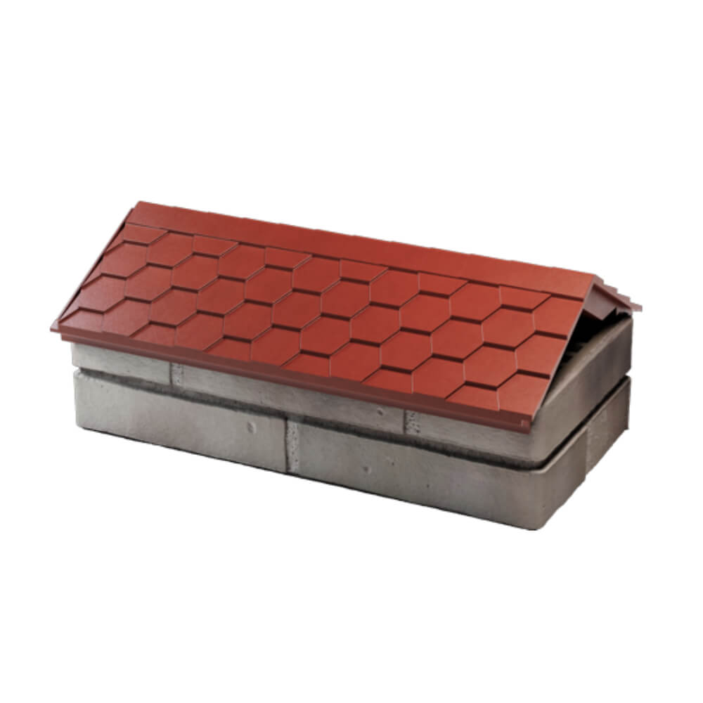 Парапет Zking Эверест Красный с посадкой на 1 кирпич (200/225/255мм) в Зеленокумске фото