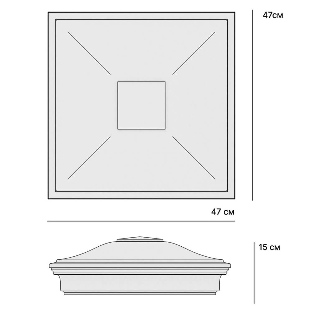 Колпак Zking Монблан Красный на столб 1.5х1.5 кирпича (385х385мм) в Зеленокумске фото