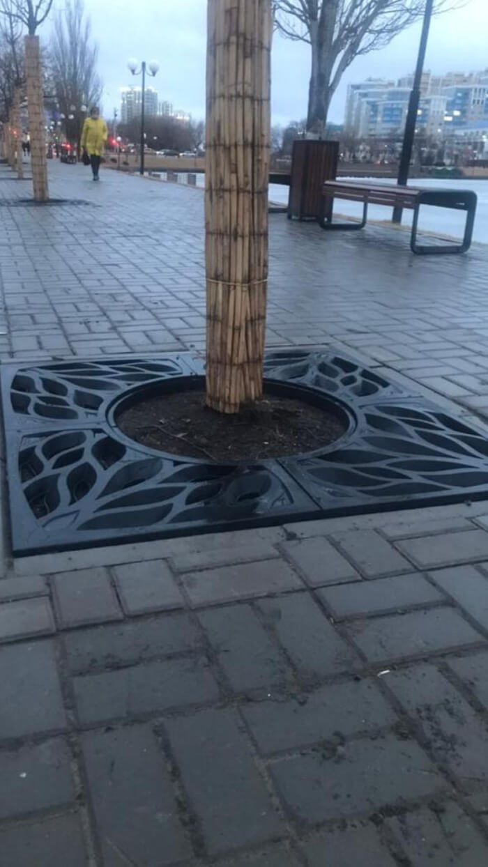 Приствольная решетка для дерева ZKING CRUST 1.2х1.2м Черная в Зеленокумске фото