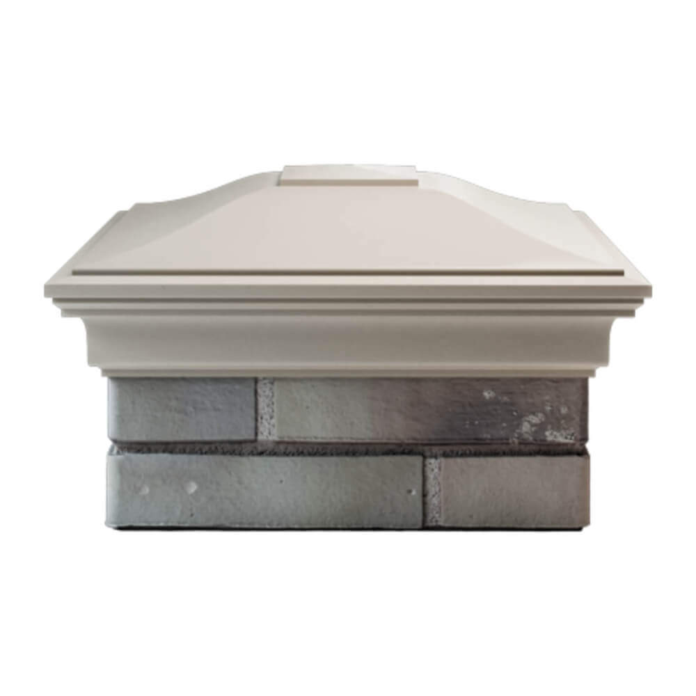 Колпак Zking Монблан Бежевый на столб 1.5х1.5 еврокирпича 0.7НФ (355х355мм) Зеленокумск фото