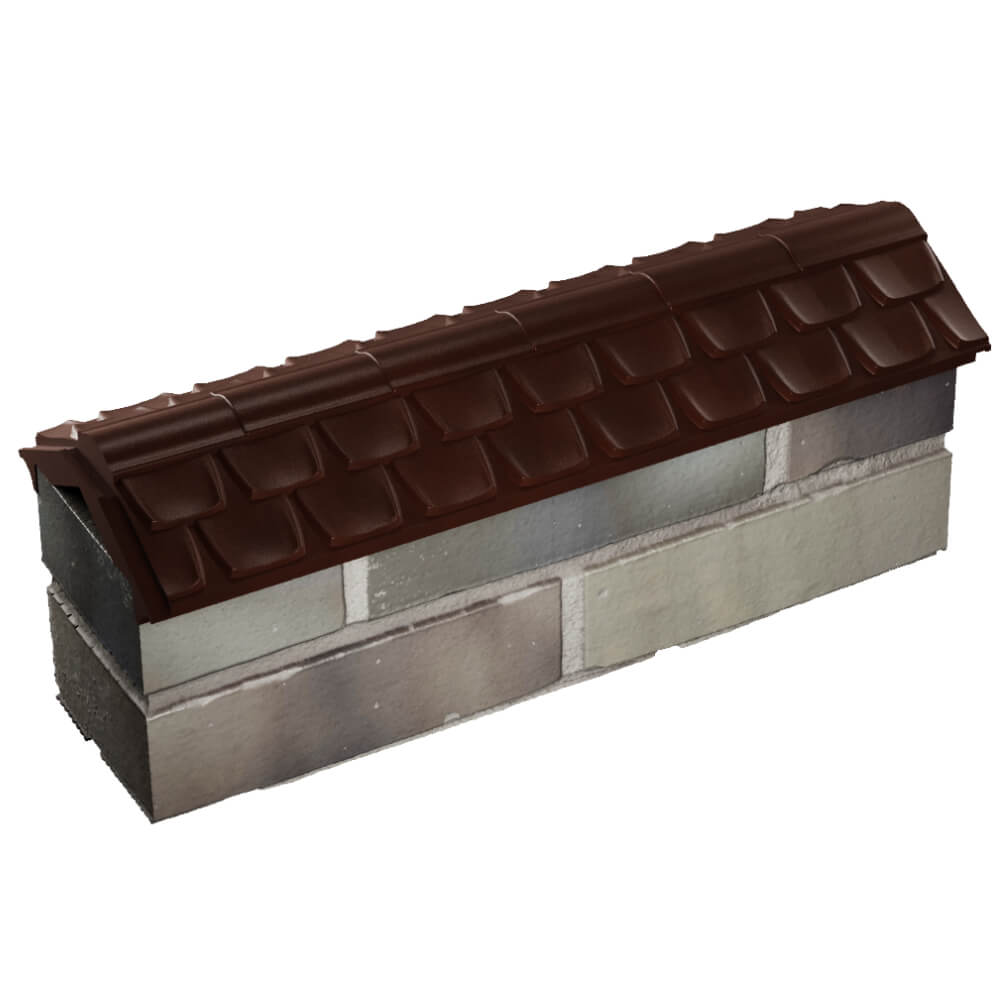 Парапет Zking Эльбрус Коричневый с посадкой на 0.5 кирпича (130мм) в Зеленокумске фото