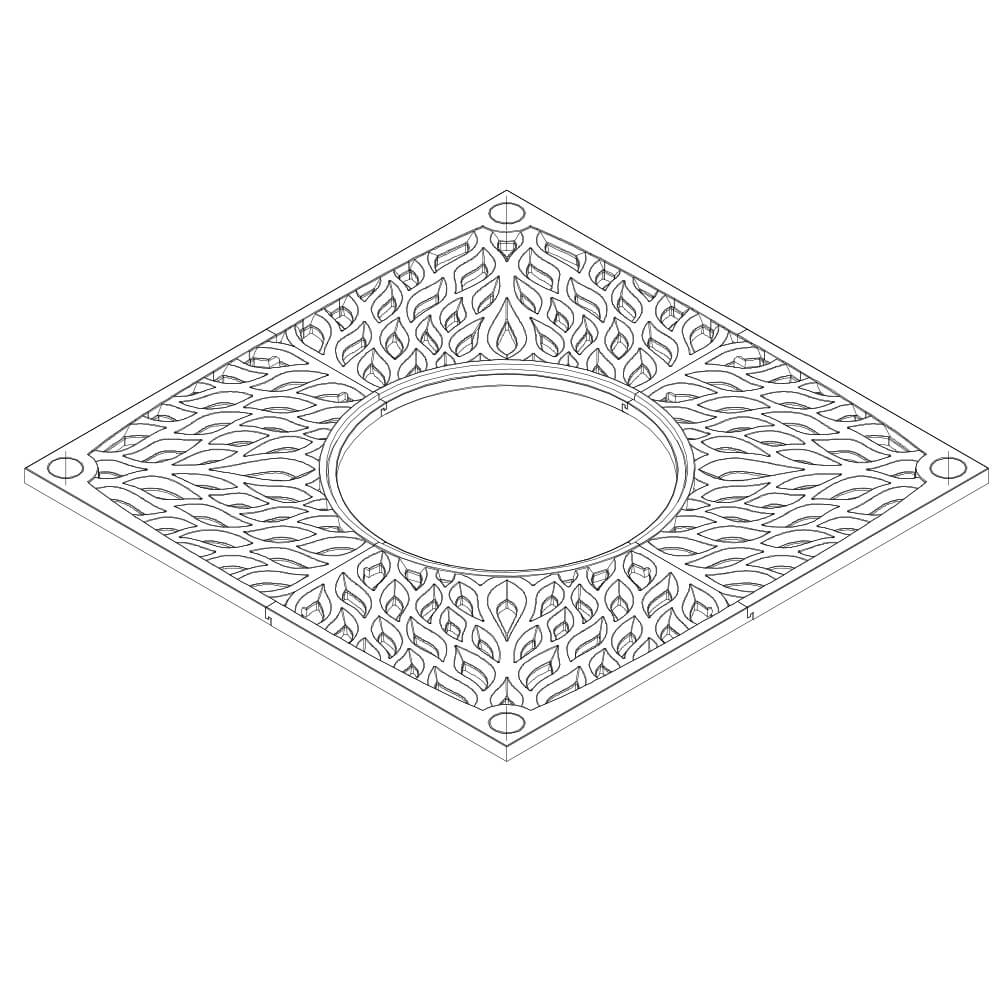 Приствольная решетка для дерева ZKING CRUST 2х2м Черная в Зеленокумске фото