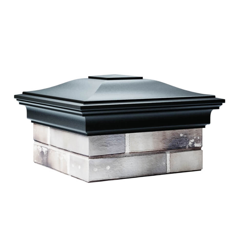 Колпак Zking Монблан Черный на столб 1.5х1.5 еврокирпича 0.7НФ (355х355мм) в Зеленокумске фото