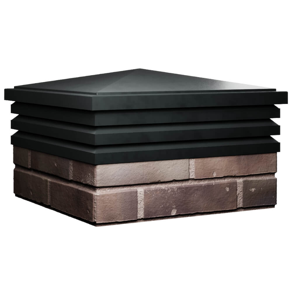 Колпак Zking Бона ХайТек Черный на столб 2х2 кирпича (513х513мм) в Зеленокумске фото