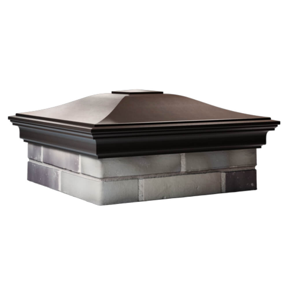Колпак Zking Монблан Коричневый на столб 2х2 кирпича (515х515мм) в Зеленокумске фото