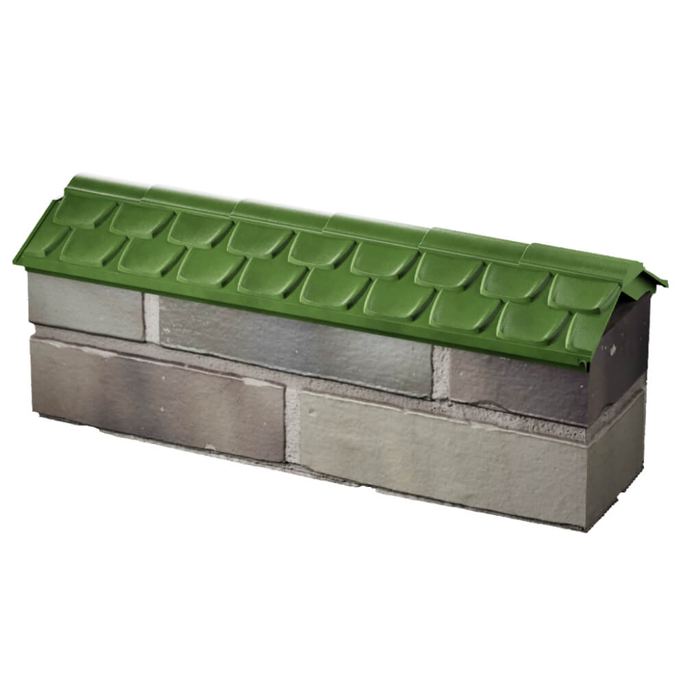 Парапет Zking Эльбрус Зеленый с посадкой на 0.5 кирпича (130мм) в Зеленокумске фото
