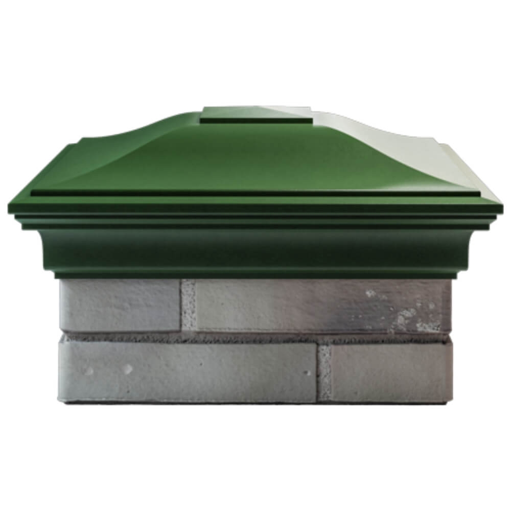 Колпак Zking Монблан Зеленый на столб 1.5х1.5 кирпича (385х385мм) Зеленокумск фото