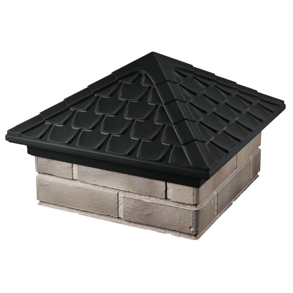 Колпак Zking Эльбрус Черный на столб 1.5х1.5 кирпича (385х385мм) в Зеленокумске фото