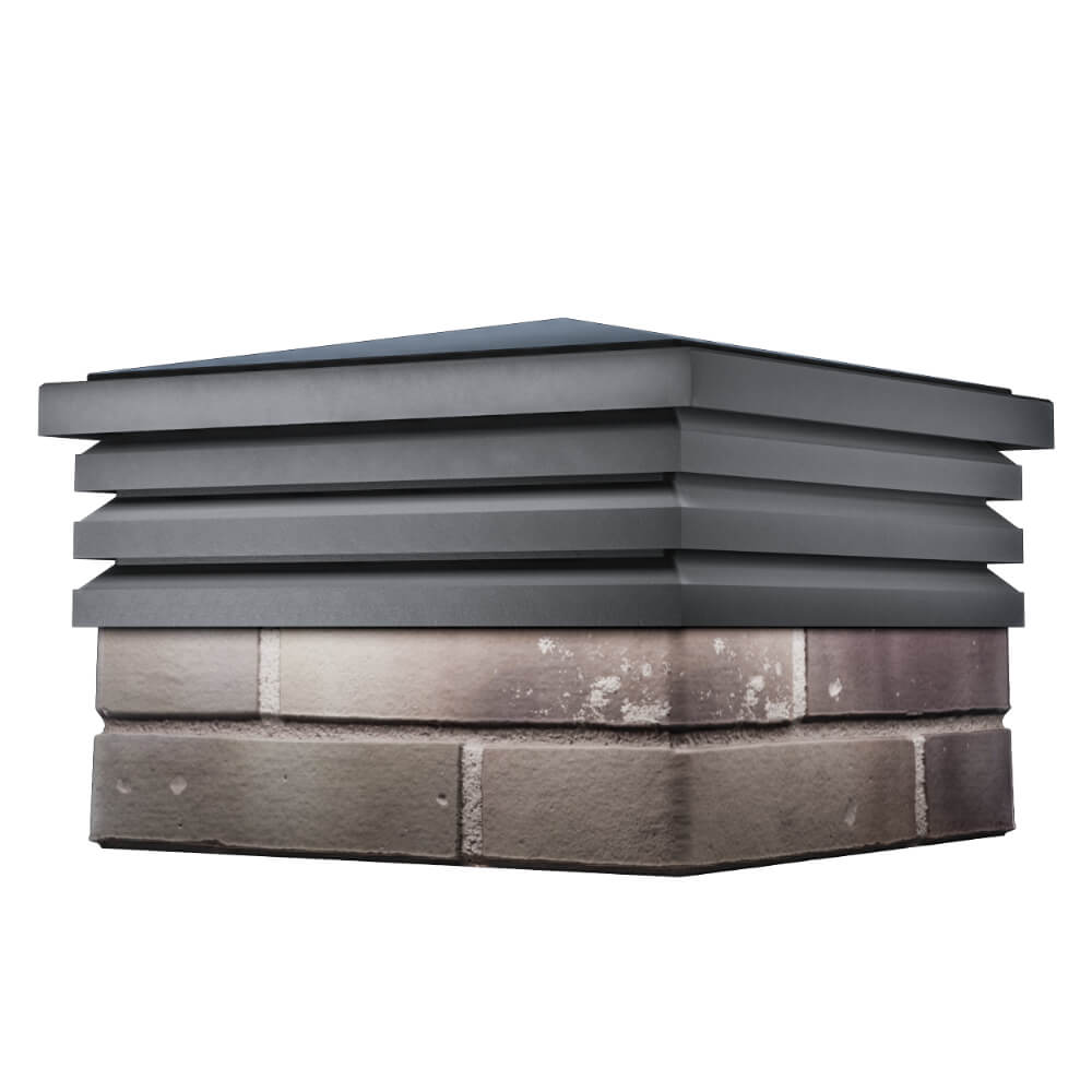 Колпак Zking Бона ХайТек Серый на столб 1.5х1.5 кирпича (385х385мм) в Зеленокумске фото