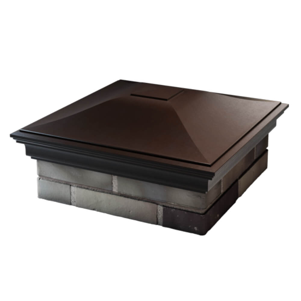 Колпак Zking Монблан Коричневый на столб 2х2 кирпича (515х515мм) в Зеленокумске фото
