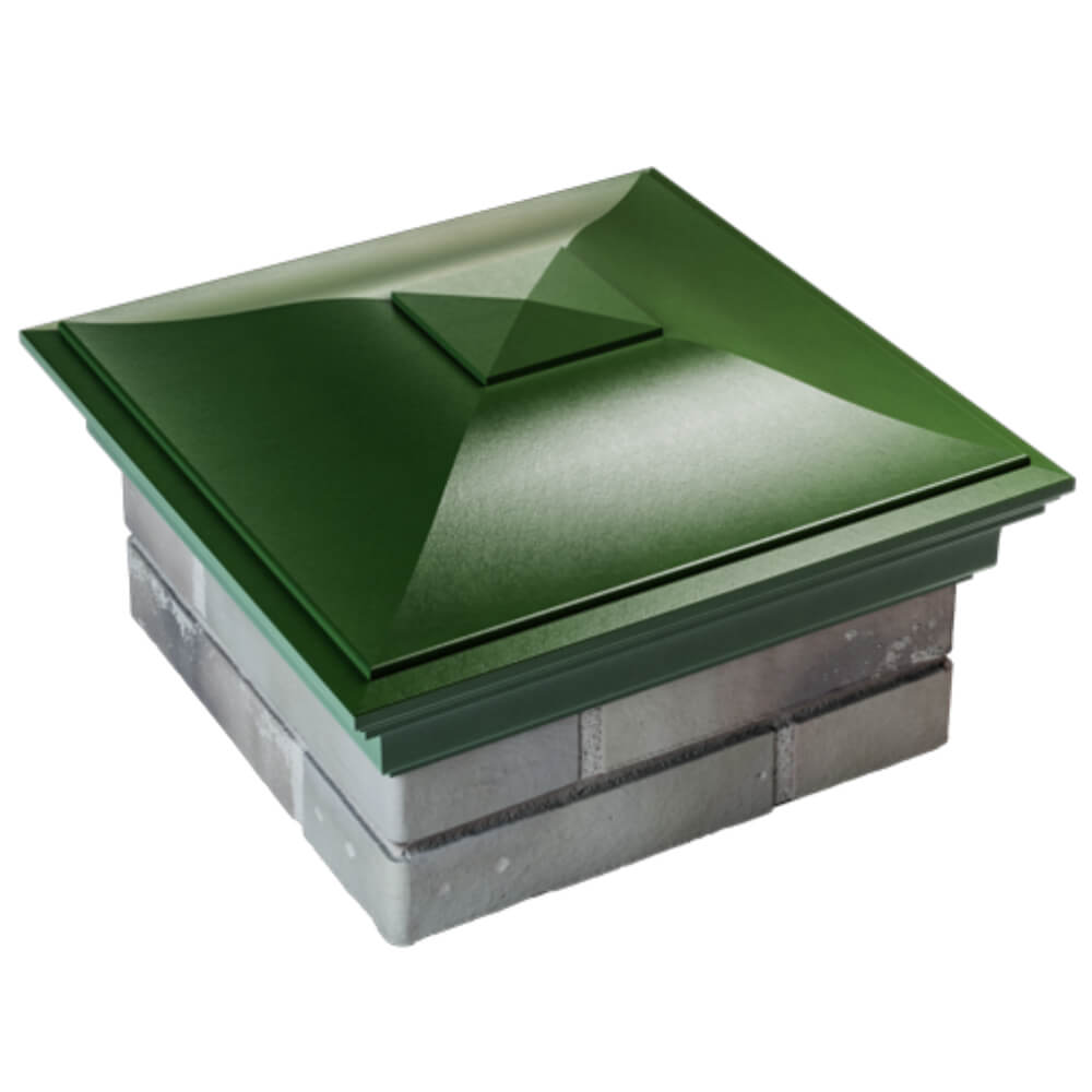 Колпак Zking Монблан Зеленый на столб 1.5х1.5 кирпича (385х385мм) в Зеленокумске фото