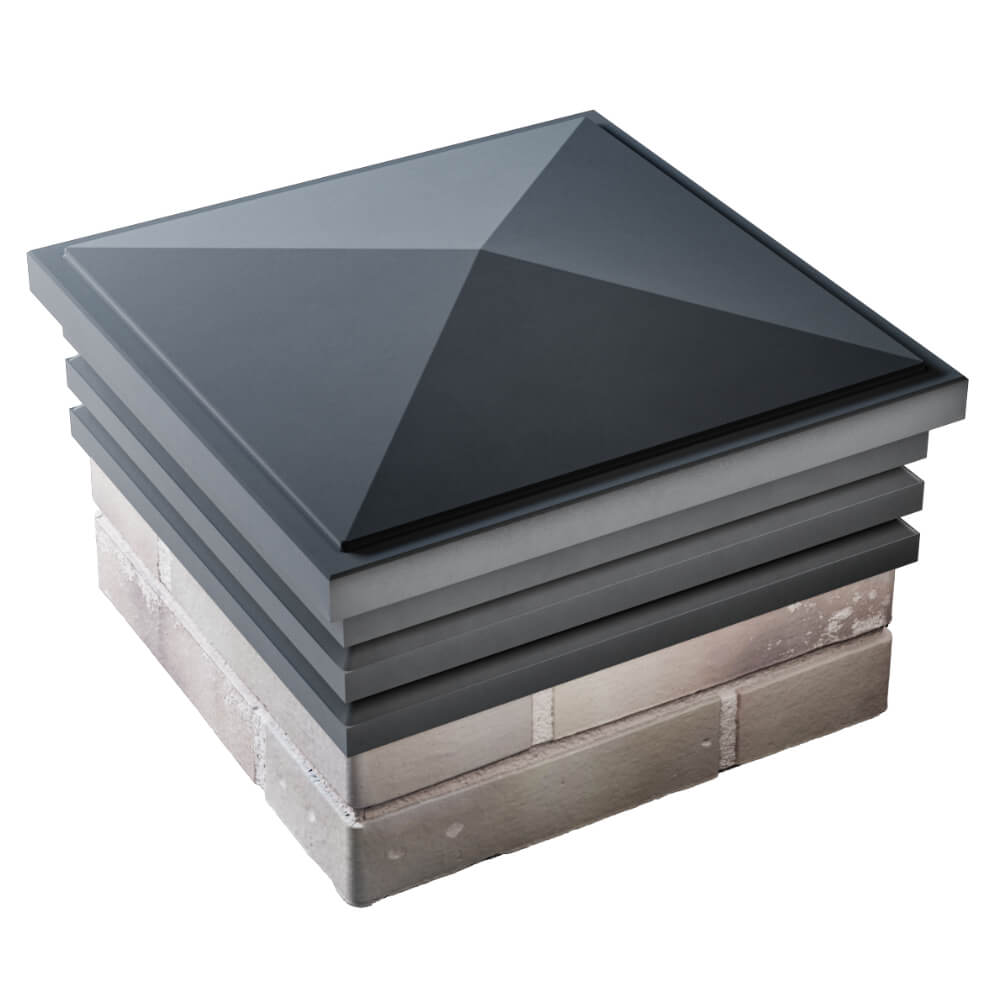 Колпак Zking Бона ХайТек Серый на столб 1.5х1.5 кирпича (385х385мм) в Зеленокумске фото