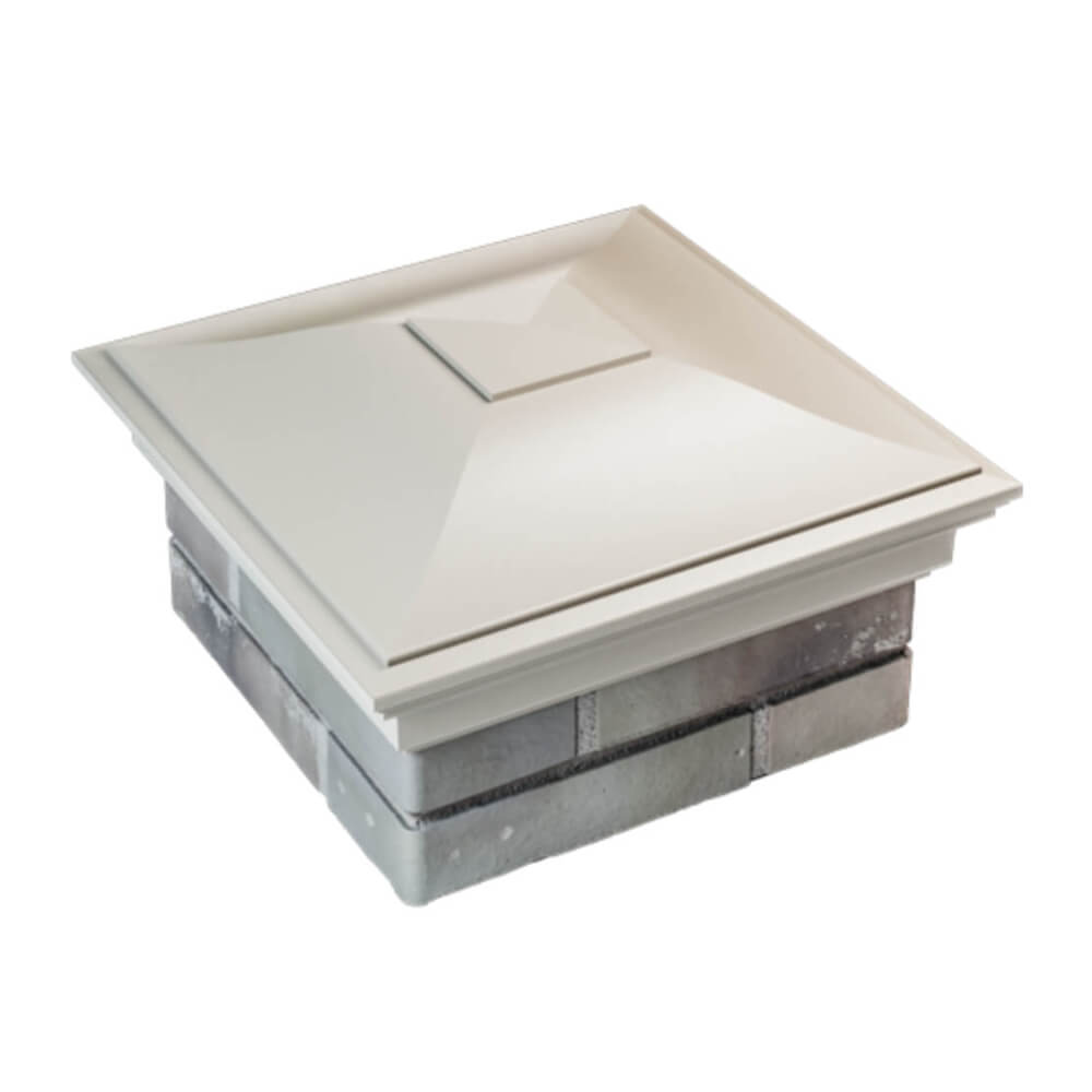 Колпак Zking Монблан Бежевый на столб 1.5х1.5 еврокирпича 0.7НФ (355х355мм) в Зеленокумске фото