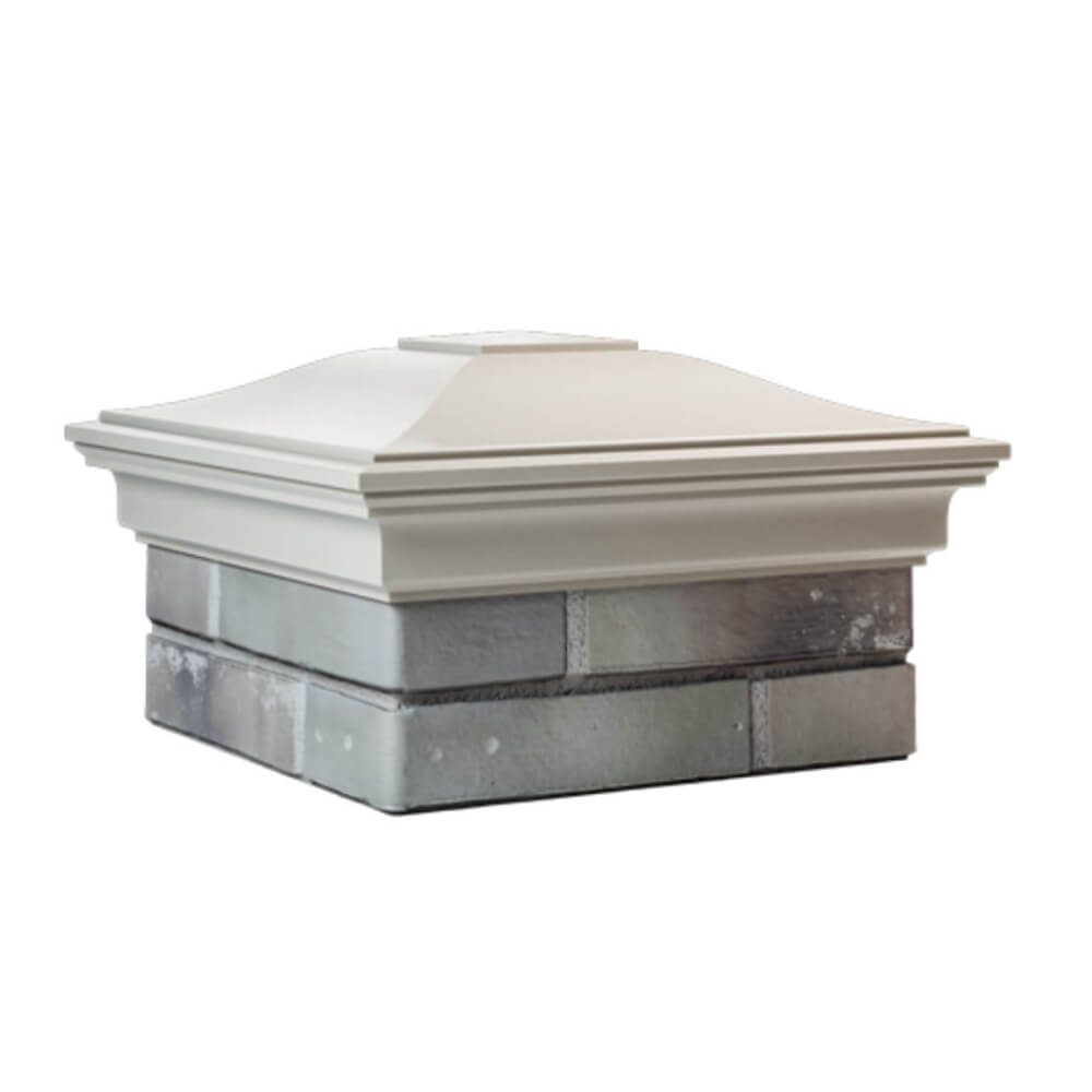 Колпак Zking Монблан Бежевый на столб 1.5х1.5 еврокирпича 0.7НФ (355х355мм) в Зеленокумске фото