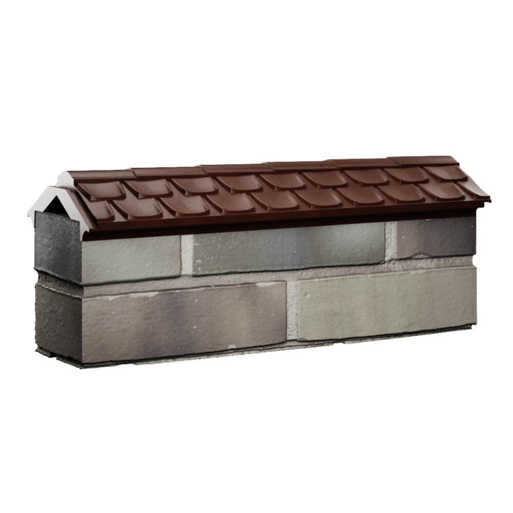 Парапет Zking Эльбрус Коричневый с посадкой на 0.5 кирпича (130мм) Зеленокумск фото