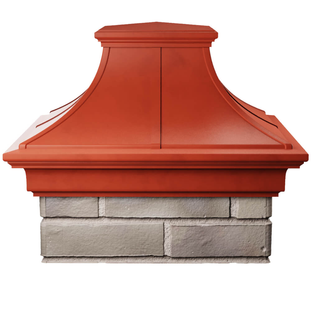 Колпак Zking Монблан Премиум Красный на столб 1.5х1.5 кирпича (385х385мм) Зеленокумск фото