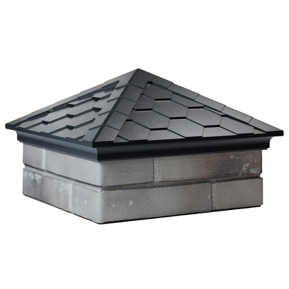 Колпак Zking Эверест Черный на столб 1.5х1.5 кирпича (390х390мм) в Зеленокумске фото