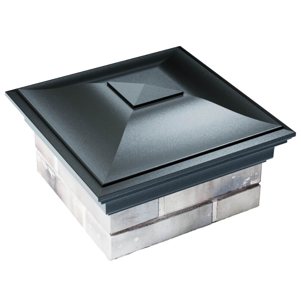 Колпак Zking Монблан Черный на столб 1.5х1.5 кирпича (385х385мм) в Зеленокумске фото