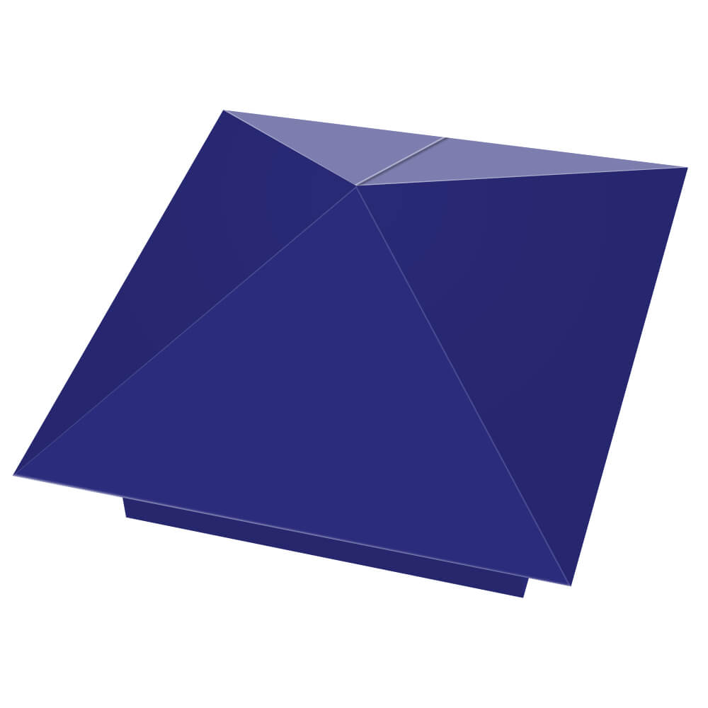 Колпак металлический 400х400мм RAL5002 Синий Ультрамарин заборный Зеленокумск фото