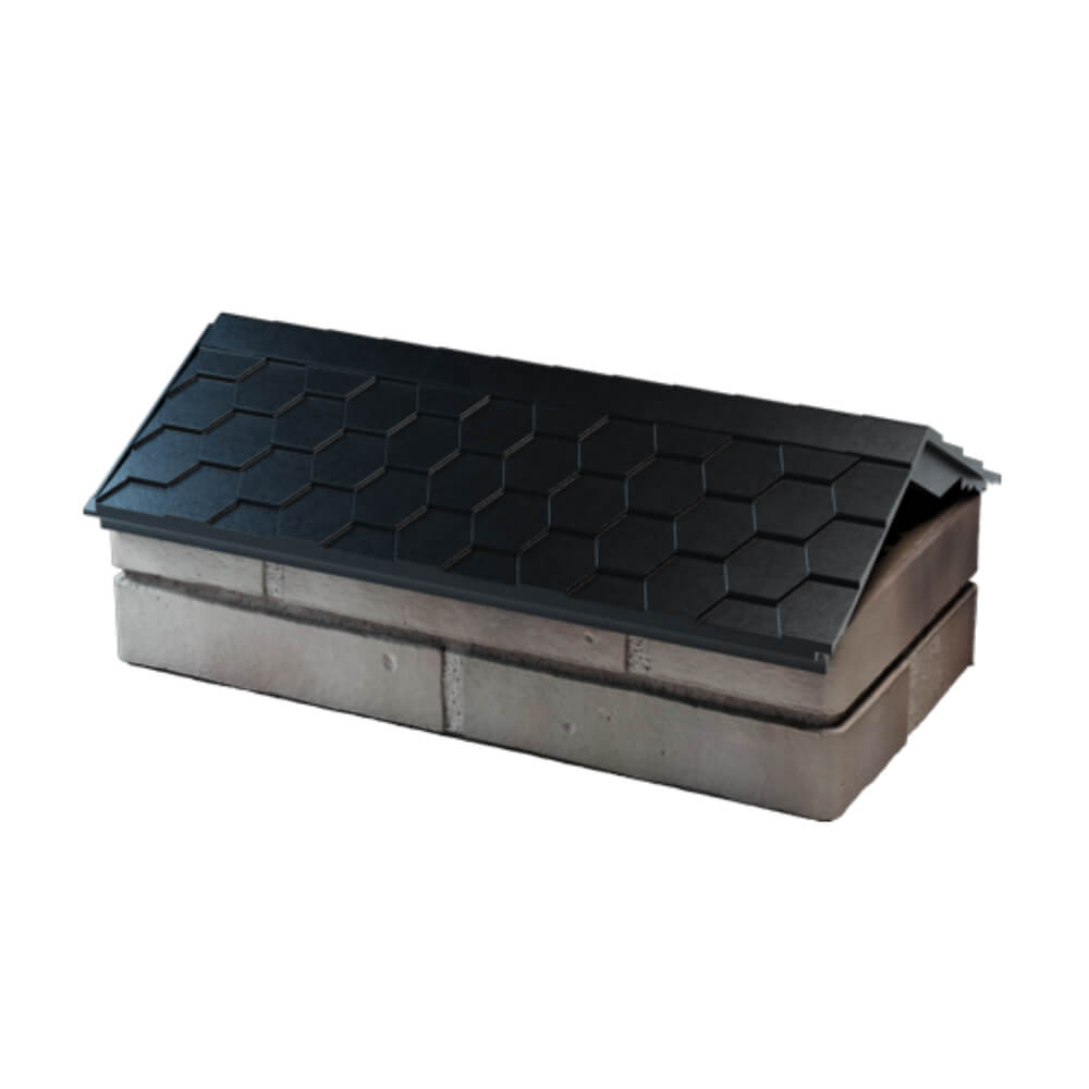 Парапет Zking Эверест Черный с посадкой на 1 кирпич (200/225/255мм) в Зеленокумске фото