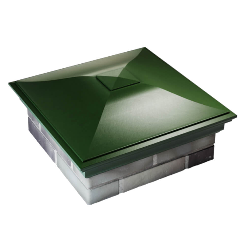 Колпак Zking Монблан Зеленый на столб 2х2 кирпича (515х515мм) Зеленокумск фото