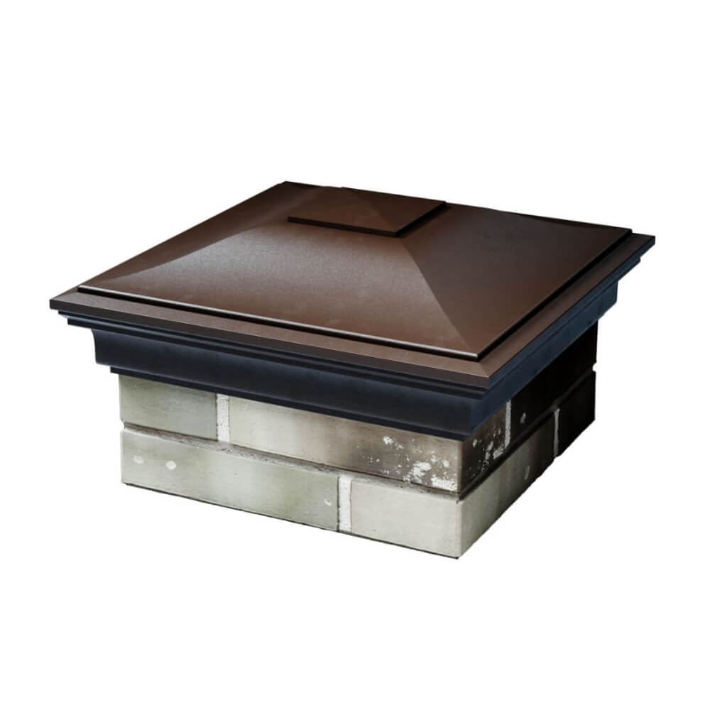 Колпак Zking Монблан Коричневый на столб 1.5х1.5 еврокирпича 0.7НФ (355х355мм) в Зеленокумске фото