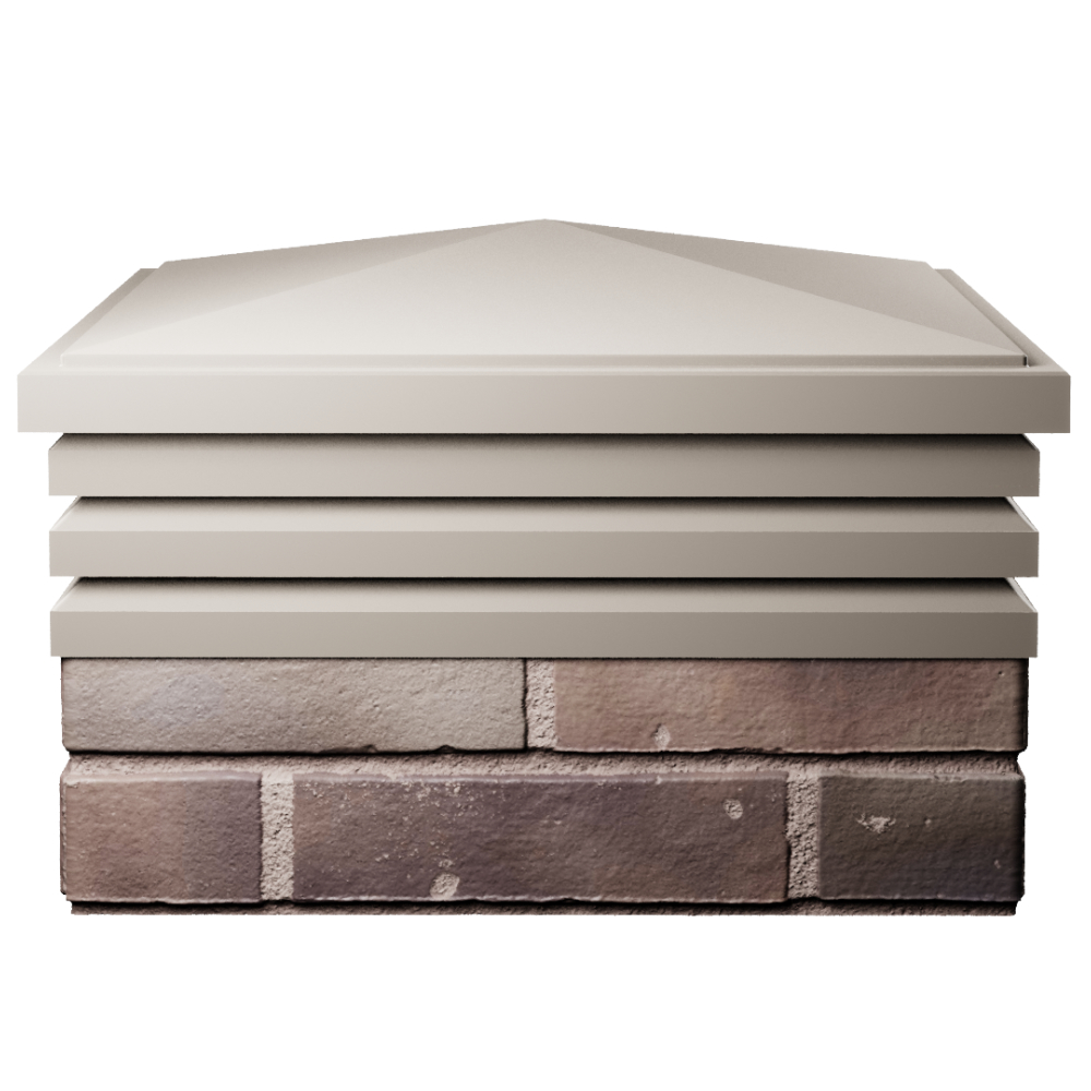 Колпак Zking Бона ХайТек Бежевый на столб 2х2 кирпича (513х513мм) Зеленокумск фото