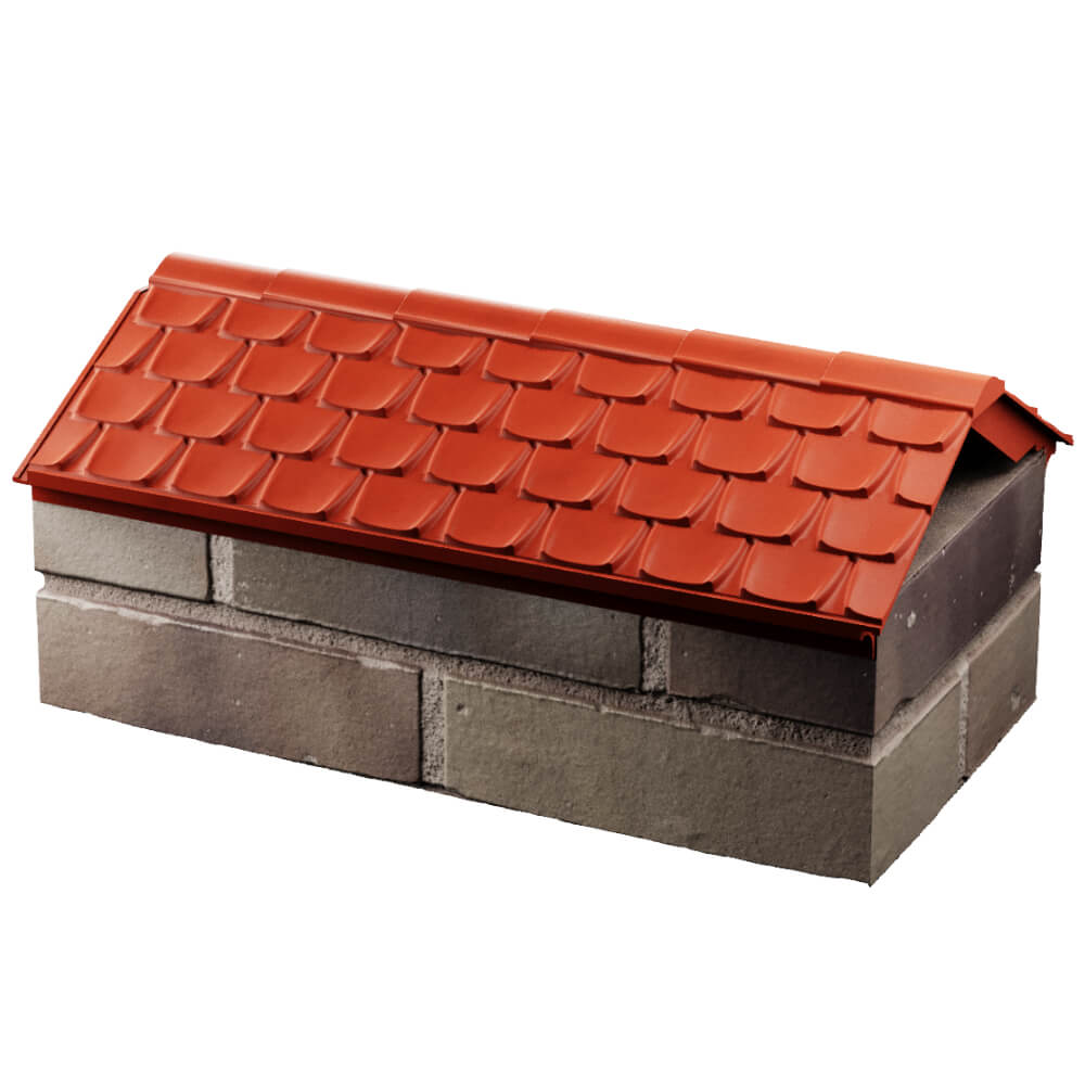 Парапет Zking Эльбрус Красный с посадкой на 1 кирпич (255мм) в Зеленокумске фото