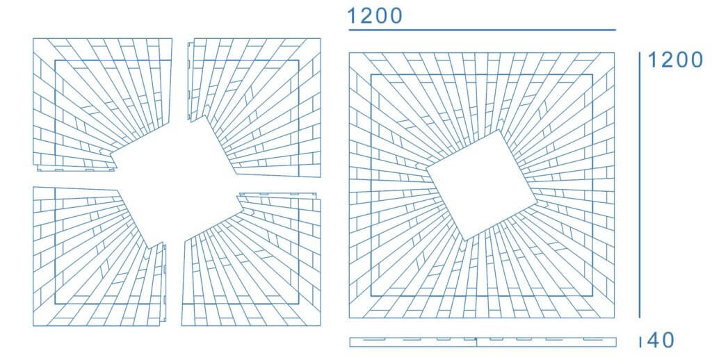 Приствольная решетка для дерева ZKING ATMOSPHERE 1.2х1.2м Черная в Зеленокумске фото