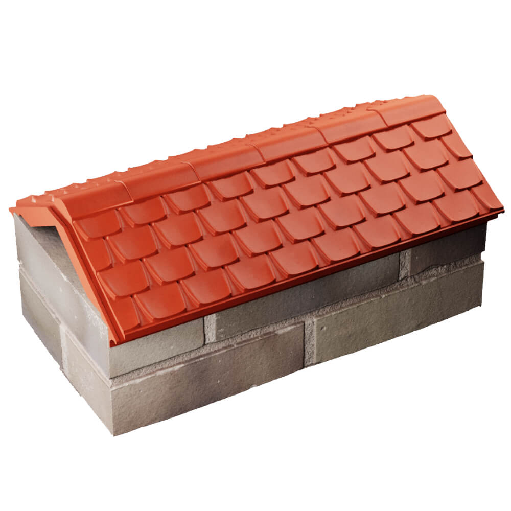Парапет Zking Эльбрус Красный с посадкой на 1 кирпич (255мм) в Зеленокумске фото