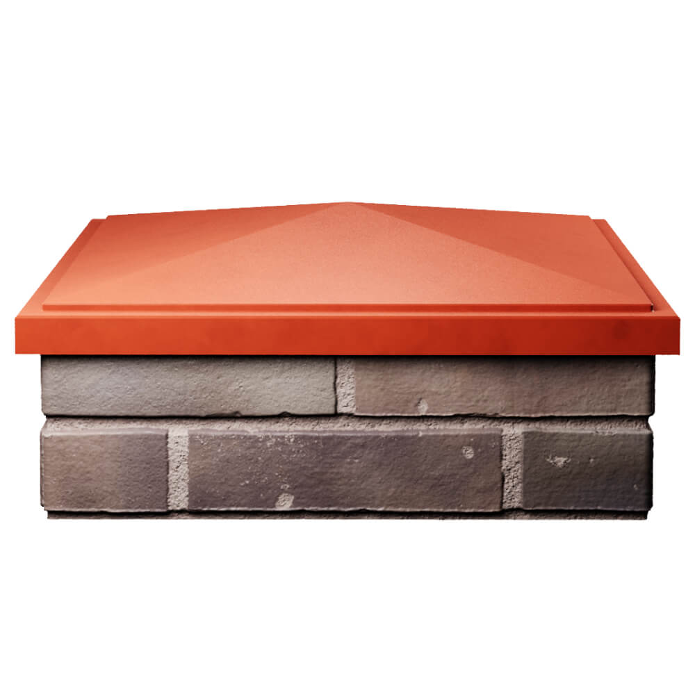 Колпак Zking БонаМоно Красный на столб 2х2 кирпича (515х515, 530х530мм) Зеленокумск фото