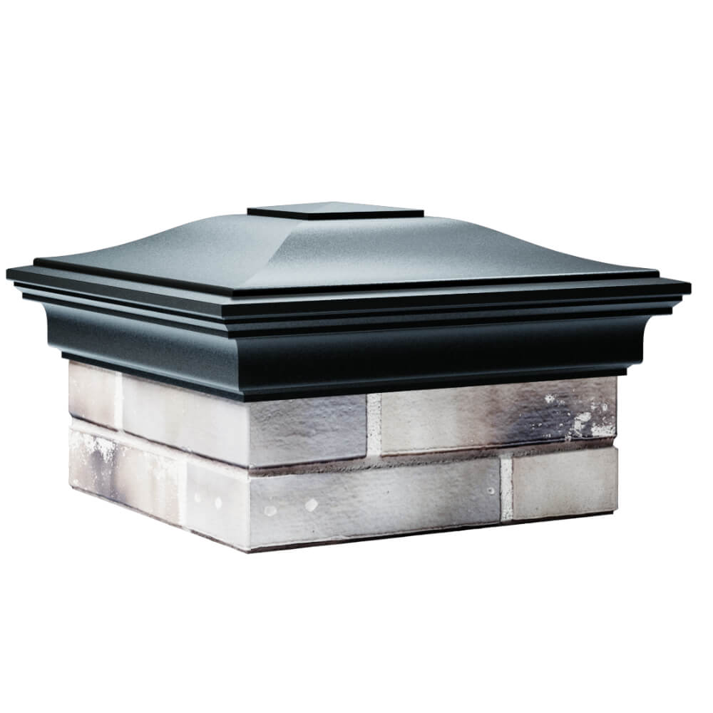 Колпак Zking Монблан Черный на столб 1.5х1.5 кирпича (385х385мм) в Зеленокумске фото