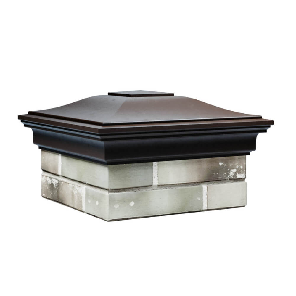 Колпак Zking Монблан Коричневый на столб 1.5х1.5 еврокирпича 0.7НФ (355х355мм) в Зеленокумске фото