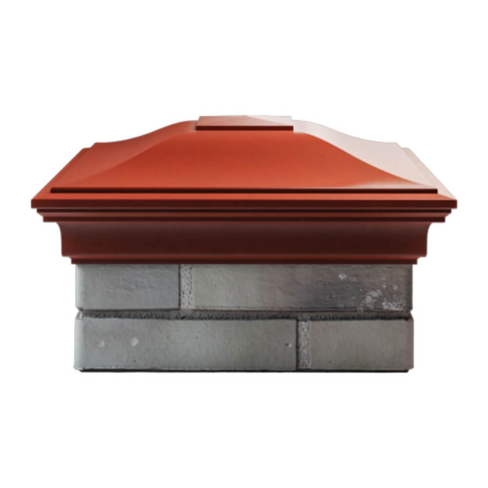 Колпак Zking Монблан Красный на столб 1.5х1.5 еврокирпича 0.7НФ (355х355мм) Зеленокумск фото
