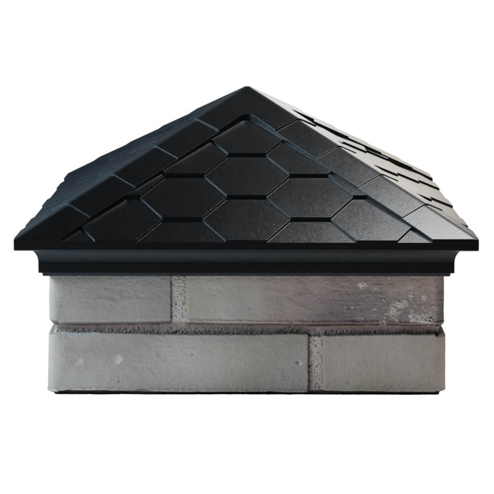 Колпак Zking Эверест Черный на столб 1.5х1.5 кирпича (390х390мм) Зеленокумск фото