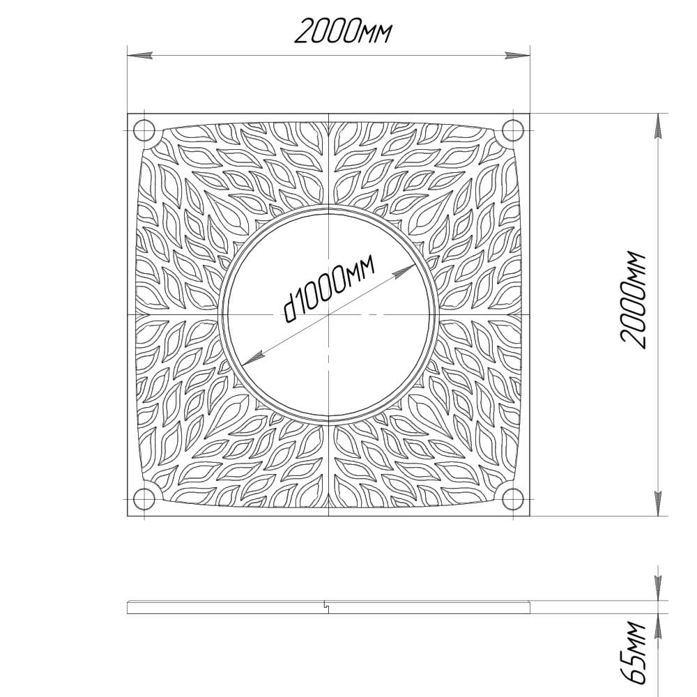Приствольная решетка для дерева ZKING CRUST 2х2м Черная в Зеленокумске фото