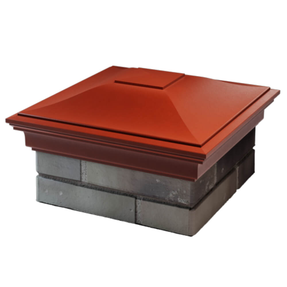 Колпак Zking Монблан Красный на столб 1.5х1.5 кирпича (385х385мм) в Зеленокумске фото