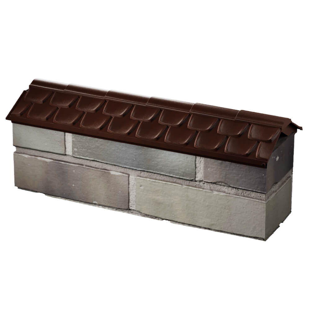 Парапет Zking Эльбрус Коричневый с посадкой на 0.5 кирпича (130мм) в Зеленокумске фото