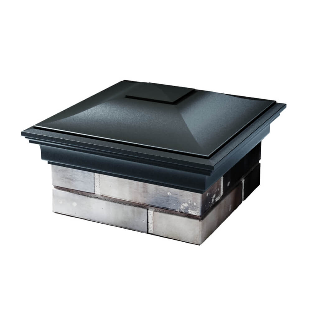 Колпак Zking Монблан Черный на столб 1.5х1.5 еврокирпича 0.7НФ (355х355мм) в Зеленокумске фото