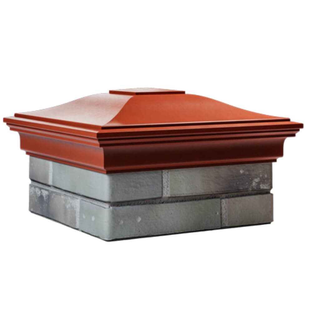 Колпак Zking Монблан Красный на столб 1.5х1.5 кирпича (385х385мм) в Зеленокумске фото